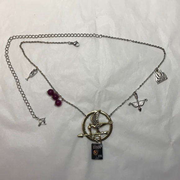 The Hunger Games by Suzanne Collins Handmade Literature Book Necklace Mockingjay - Picture 12 of 16